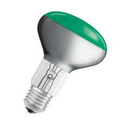 Лампа зеркальная 60Вт R80 E27(зеленая) (PHILIPS)