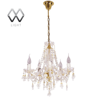 MW-Light № 367011105 (Каролина) Каролина золото 5*60W Е14 220 V люстра