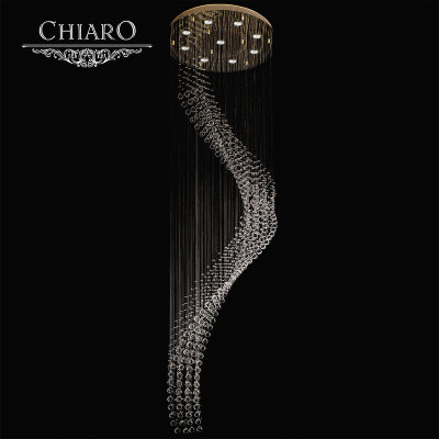 Chiaro № 384010609 (Каскад 02) Каскад02 золото 9*50W GU10 люстра(пульт)