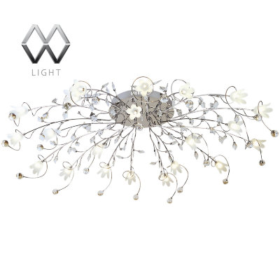 MW-Light № 294011721 (Подснежник) Подснежник хром 21*20W G4 12 V люстра(пульт)