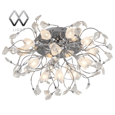 MW-Light № 294013316 (Подснежник) Подснежник хром 16*20W G4 12 V люстра (пульт)