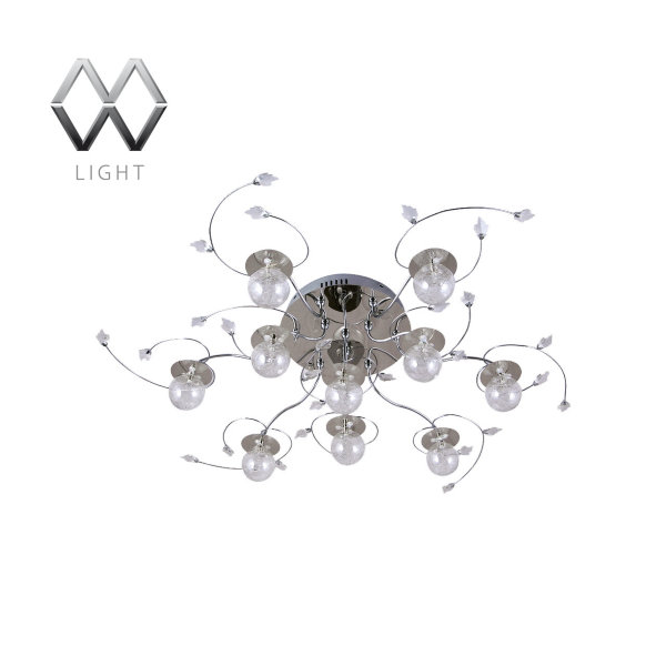 MW-Light № 360010910 (Амелия) Амелия хром 10*20W G4 12 V LED люстра(пульт)