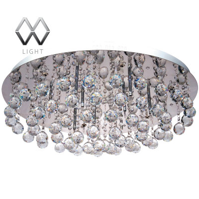 MW-Light № 244018015 (Каскад) Каскад хром 15*20W G4 12 V LEDлюстра(пульт)
