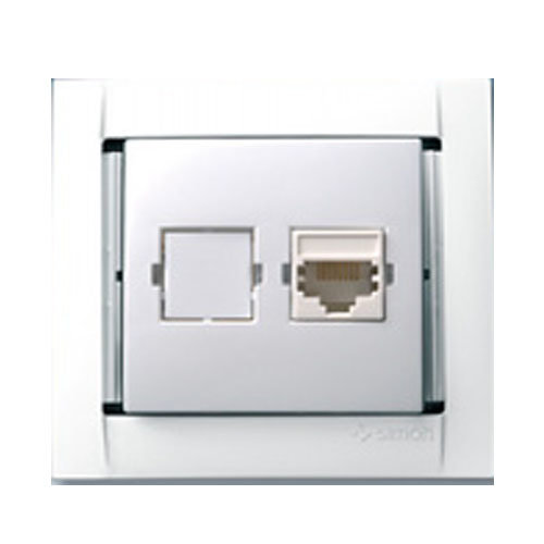 Розетка комп. под коннектор RJ45 (мет.шампань) 34598-34 SIMON