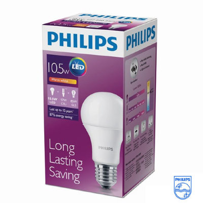 Лампа LED Bulb 10,5-85W, E27,3000K А60. (12шт. в кор.) (Philips)