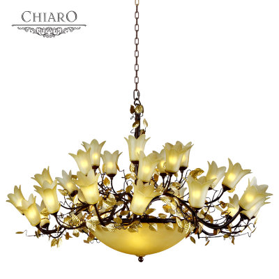 Chiaro № 343010833 (Летиция) Летиция золото 30*10W G4+3*60W Е14 220 V люстра
